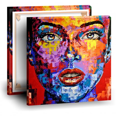 Michael Jackson Color Stamp Canvas Print, Michael Jackson Collage Art